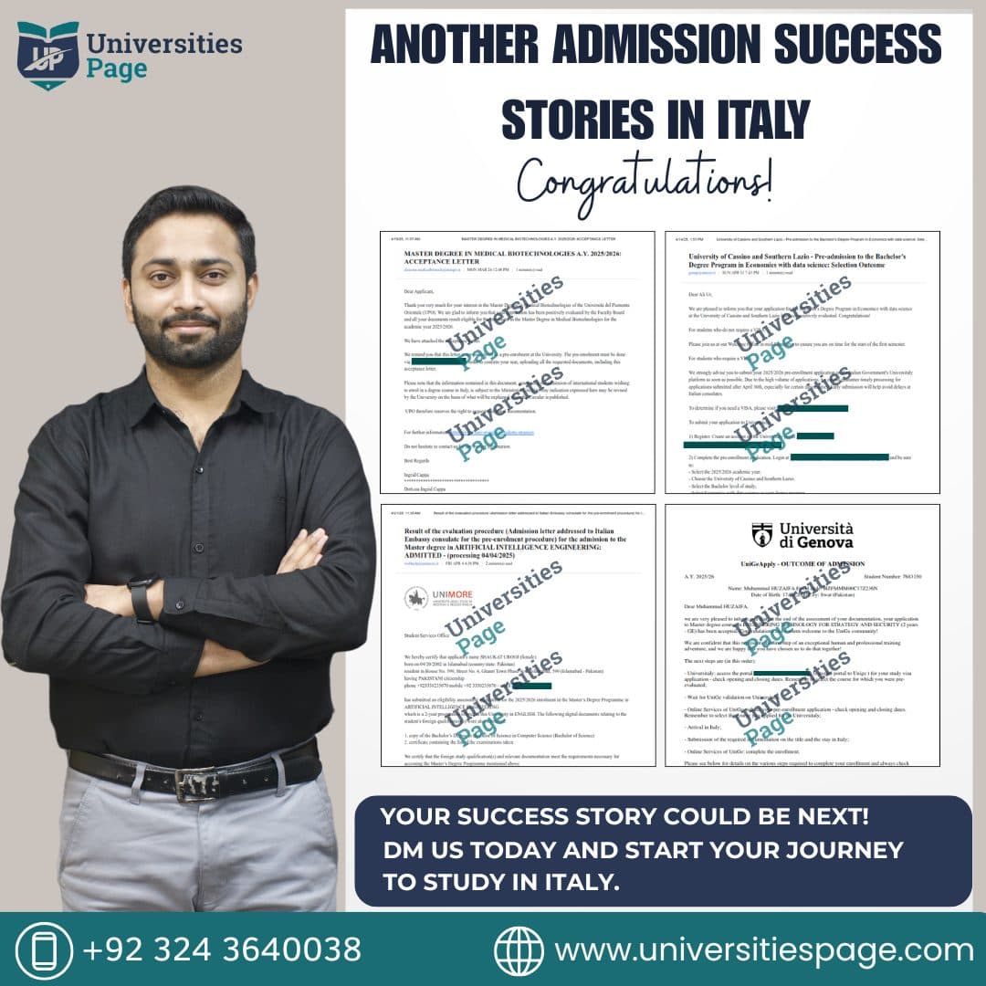 ITALY ADMISSION LETTER