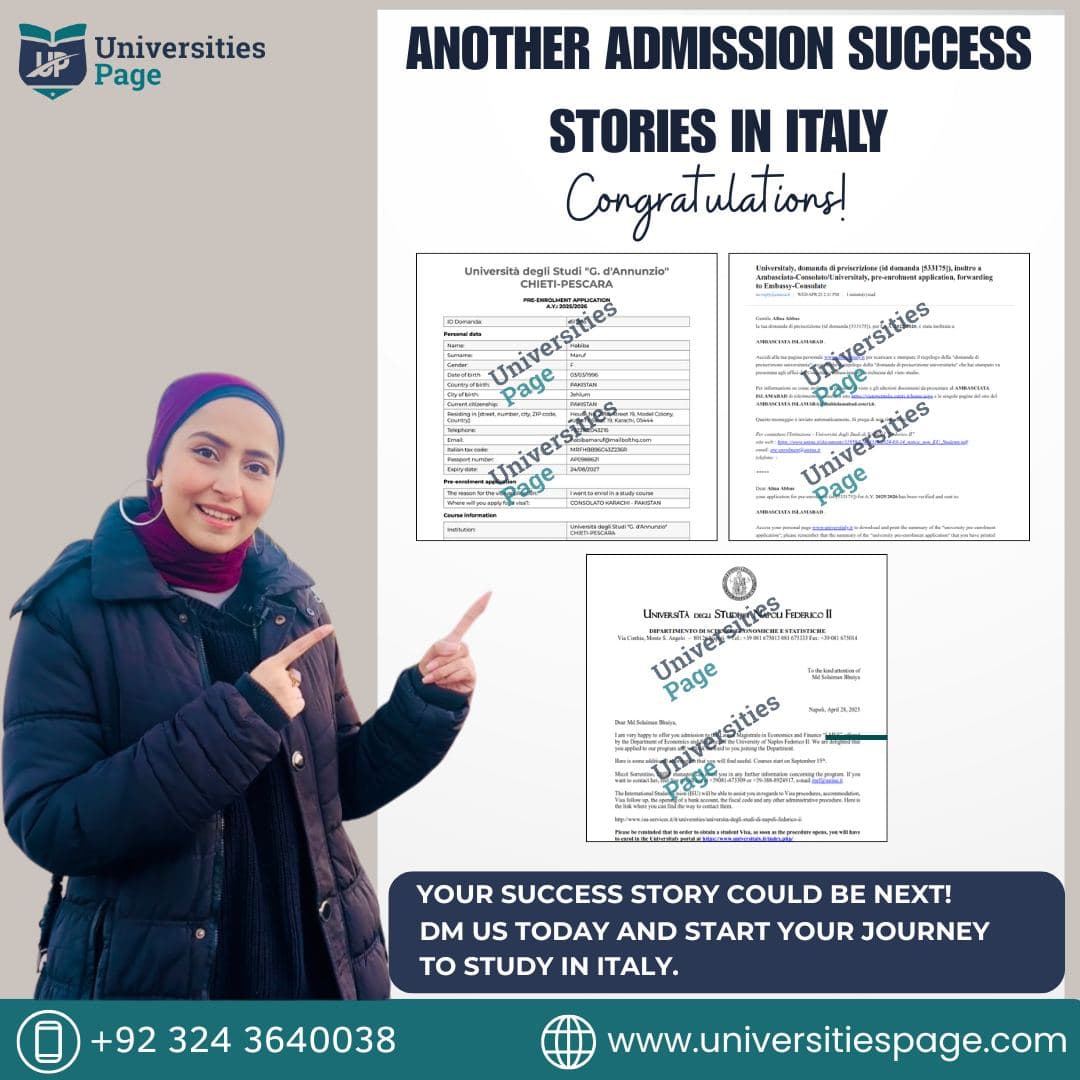 ITALY ADMISSION LETTER