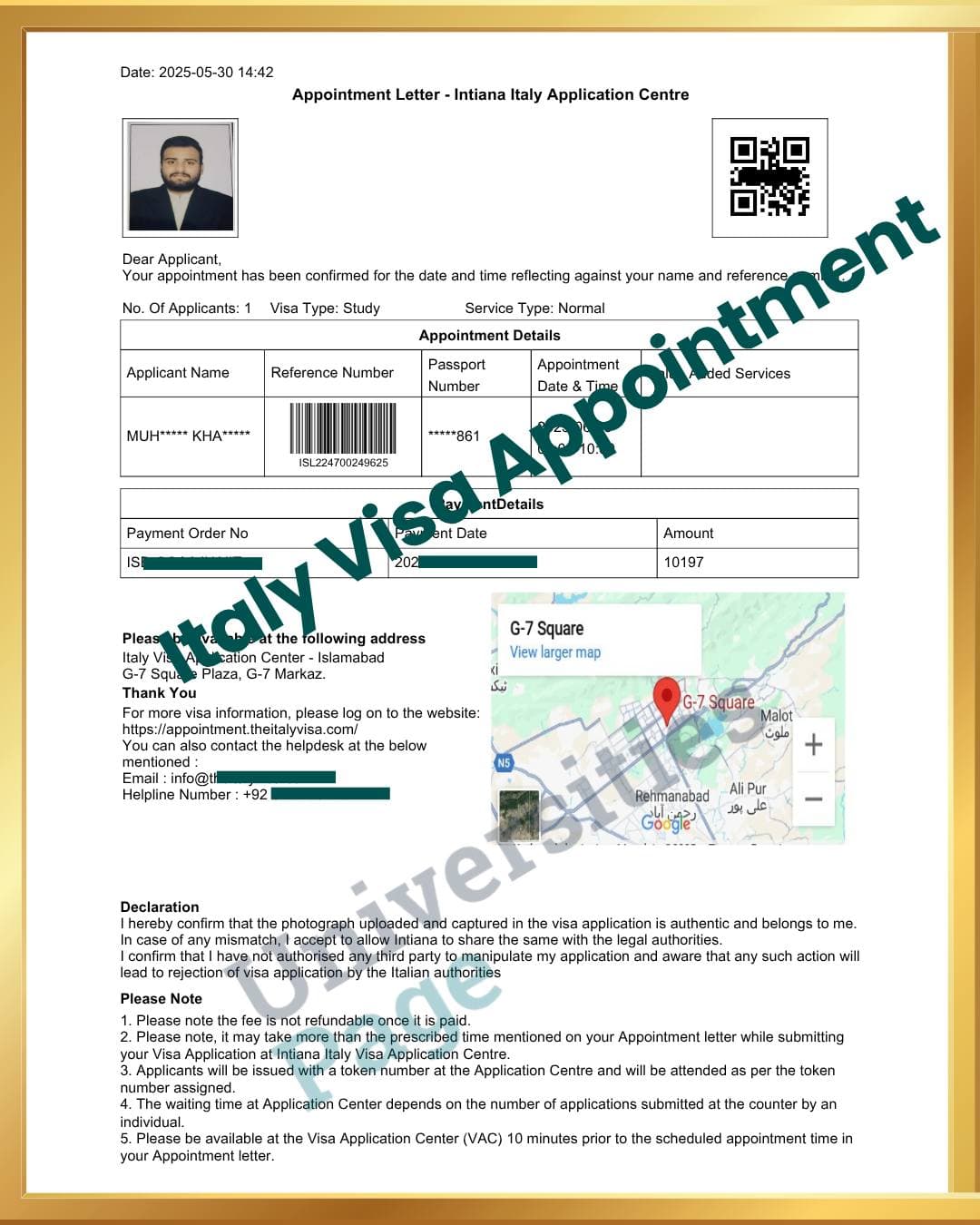 ITALY STUDY VISA APPOINTMNETS BY UNIVERSITIES PAGE